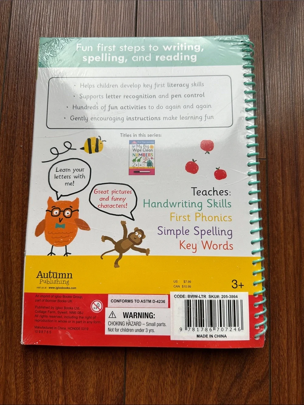 👧🏻👦🏻NWT My Big Wipe Clean Letters Learning Book👧🏻👦🏻